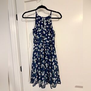 Francesca's Navy Floral Dress XXS NWT